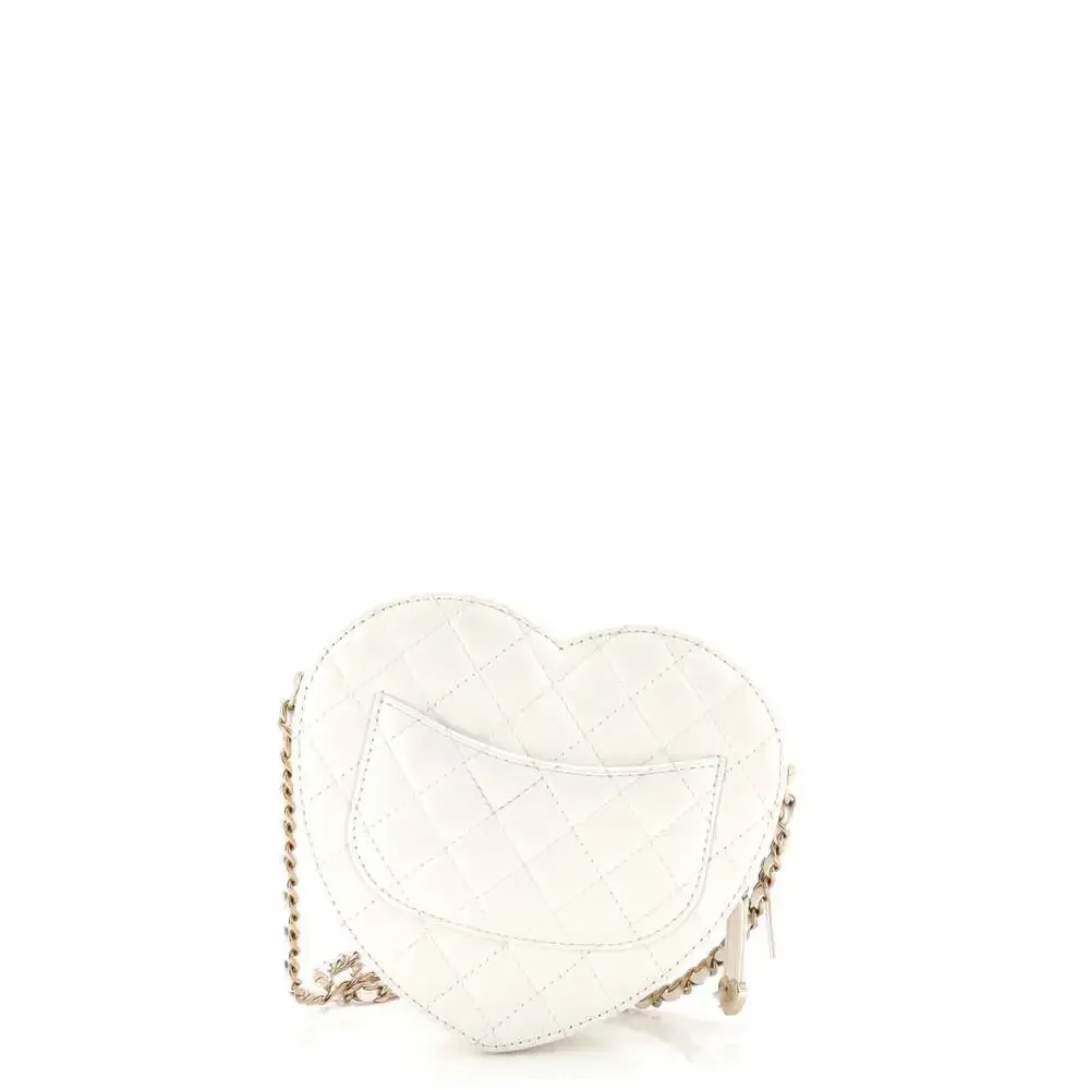 Chanel Cc In Love Heart Bag Quilted #256638C49B - Picture 3 of 6